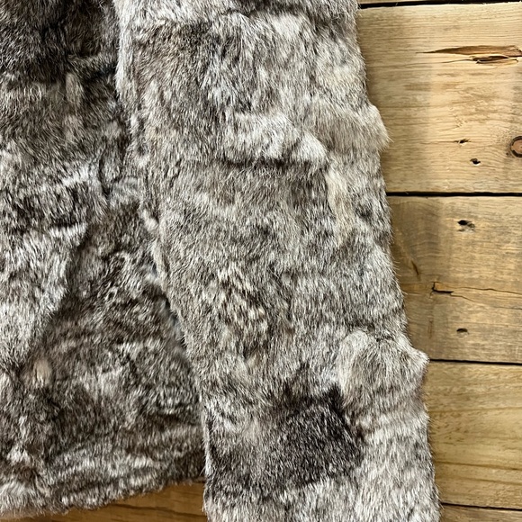 Rabbit Fur Coat Y2K Vintage Maximalism Glam - Picture 5 of 6